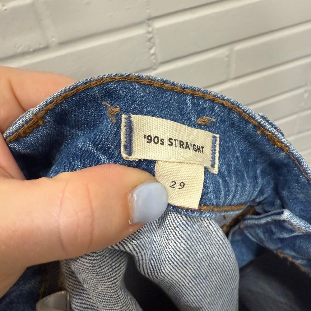Madewell 90s Straight Utility Jeans Fenwood Wash Comfort Stretch Sz 29 Boho Chic - Picture 11 of 16